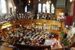 Sharon-Olds-and-Billy-Collins-at-the-Poetry-Festival