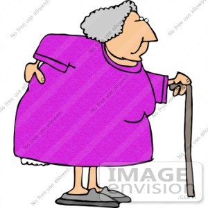 15024-old-woman-with-a-sore-back-using-a-cane-clipart-by-djart