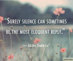 silence is great.